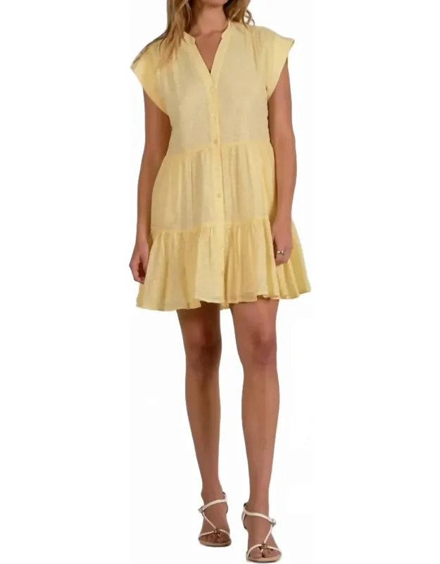 Capped Sleeve Mini Dress