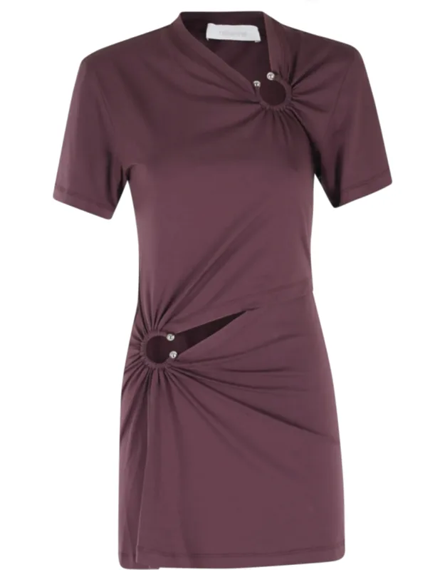 Mini Piercing Curlicue Cotton Dress