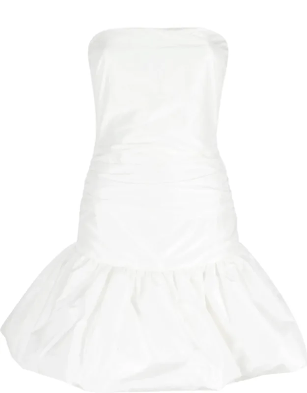 Balloon Skirt Sleeveless Silk Mini Dress