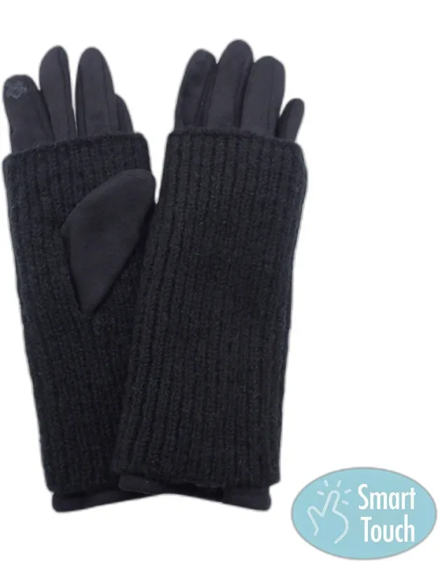 Ribbed Knit Smart Touch Gloves