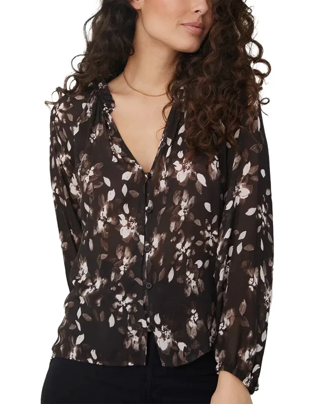 Raglan Ruffle Neck Blouse