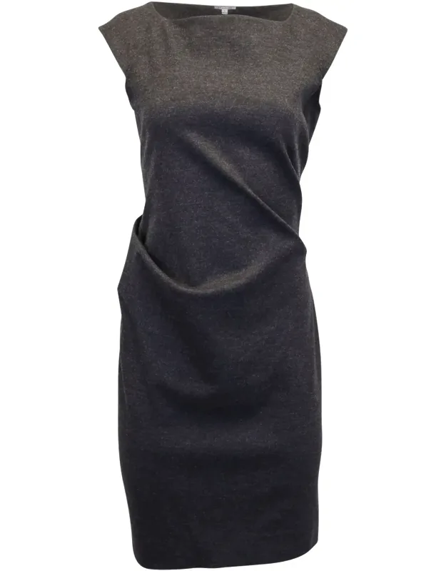 Side Pleats Sheath Dress