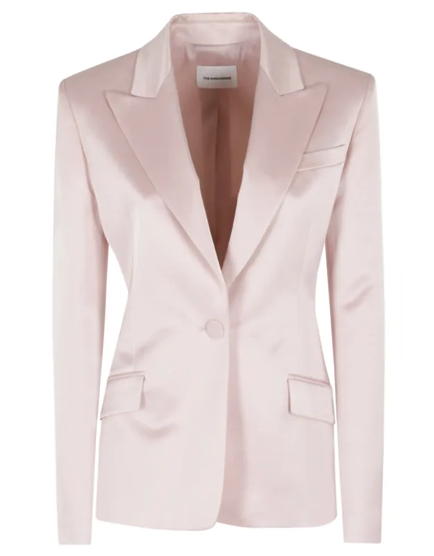 Bianca Shiny Single-breasted Viscose-blend Blazer
