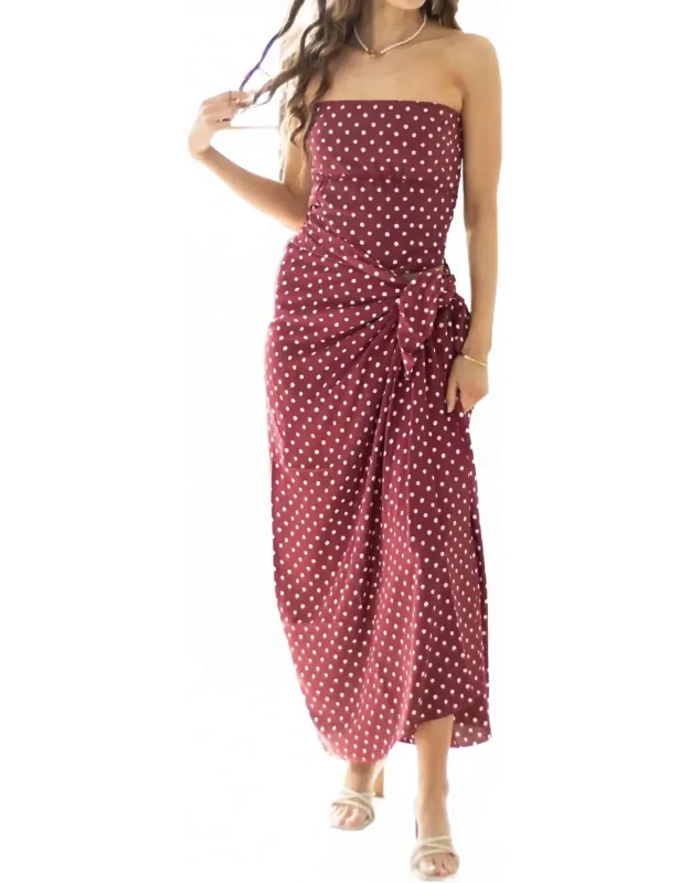 Pareo Dot Port Wrap Skirt
