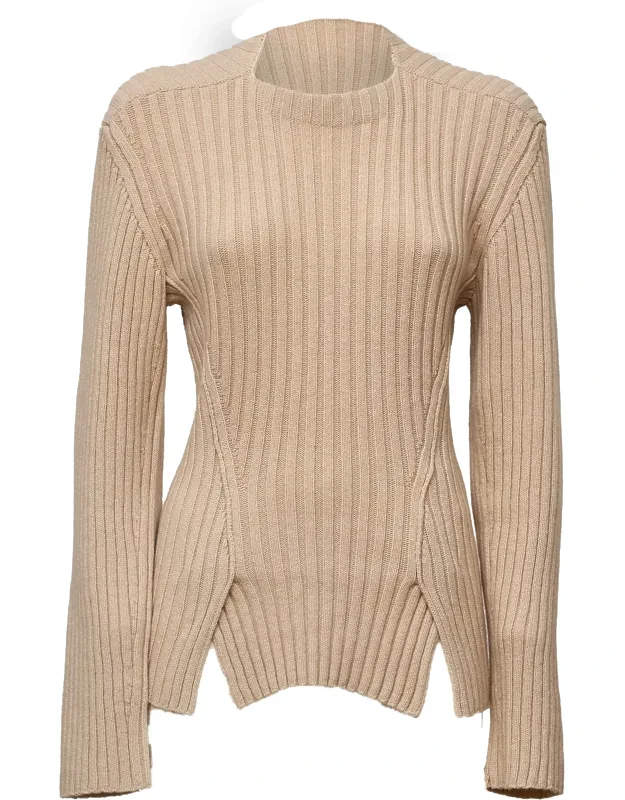 Cashmere-blend Ribbed Turtleneck Sweater