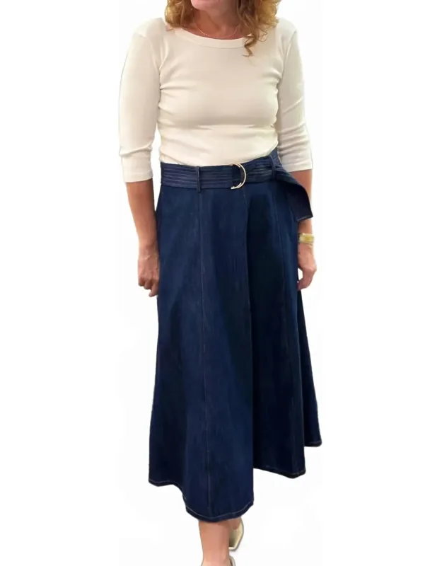 Layla Denim Midi Skirt