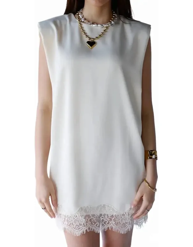 Lace Trim Mini Dress
