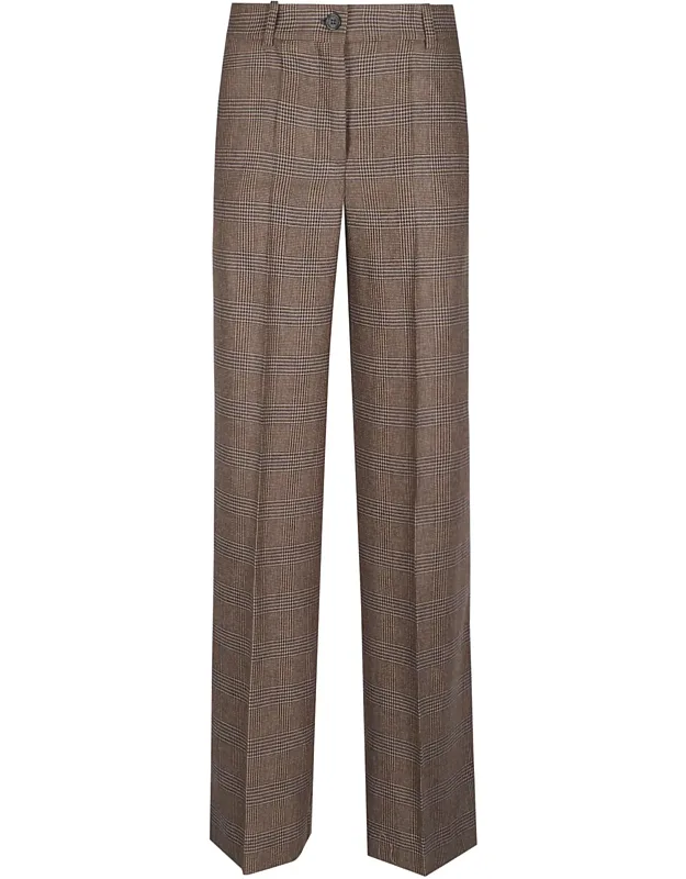 Tailored Wide-leg Viscose-blend Formal Pants