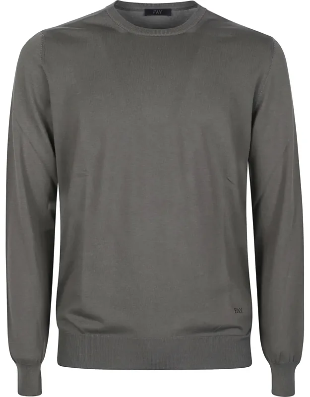 Round Neck Cotton Sweater
