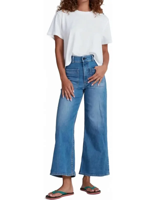 Cropped Wide Leg Sailor Jeans