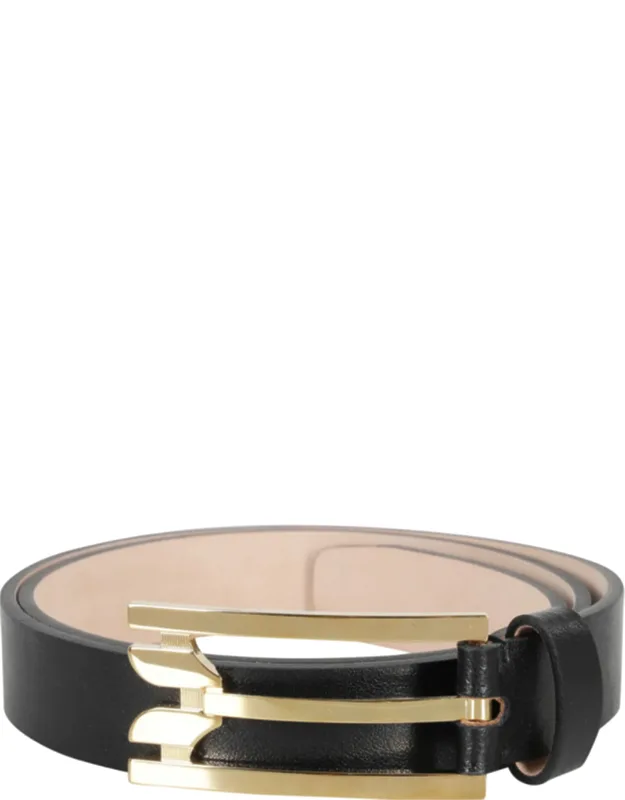Regular Pin-buckle Gold-plated Leather Belt