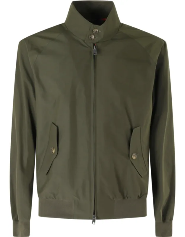 Ribbed Trim Bomber Jacket