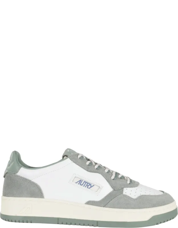 Medalist Low Suede-trim Leather Sneakers