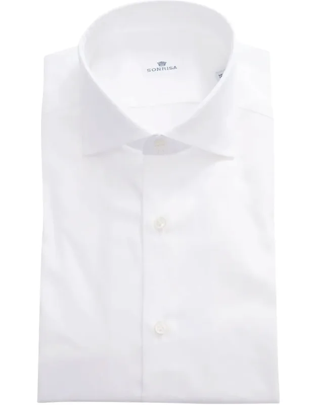 Crisp White Button-down Formal Shirt