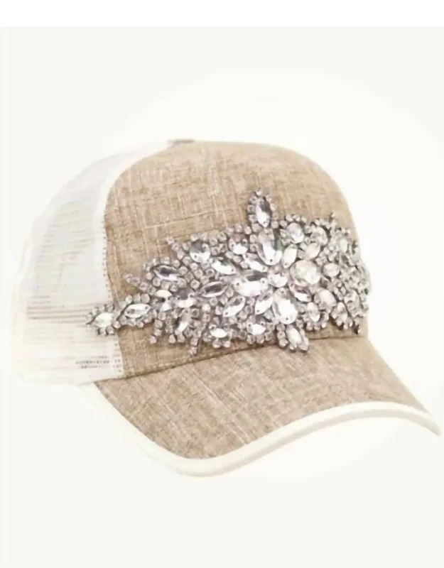 Crystal Embellished Trucker Cap