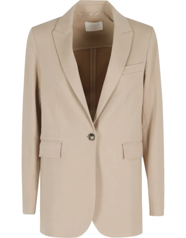 Fleece Single-breasted Cotton Blazer