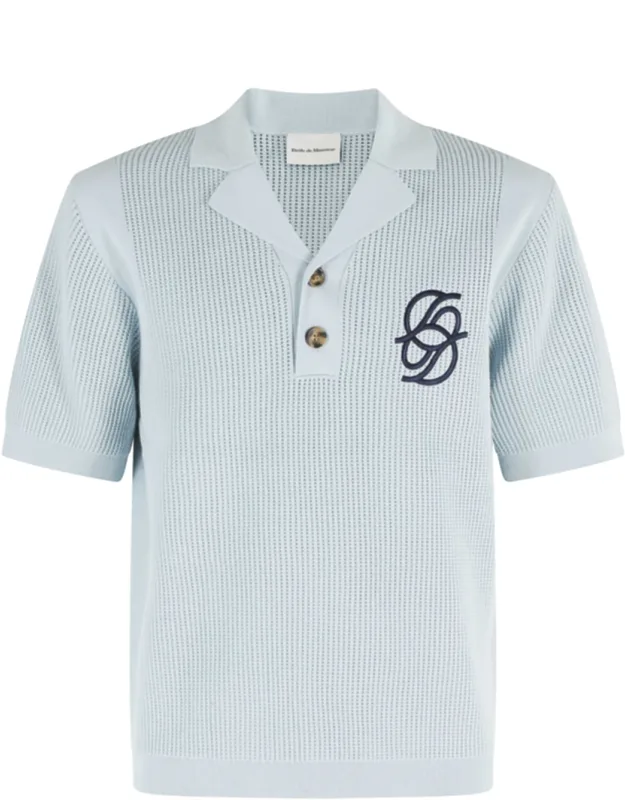 Monogram Embroidered Cotton Polo Shirt