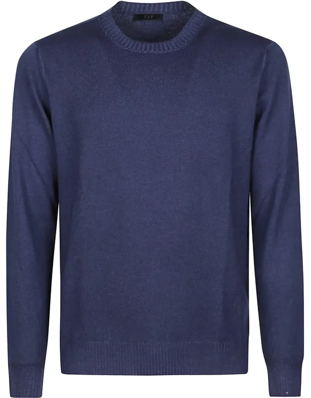 Round Neck Virgin Wool Sweater