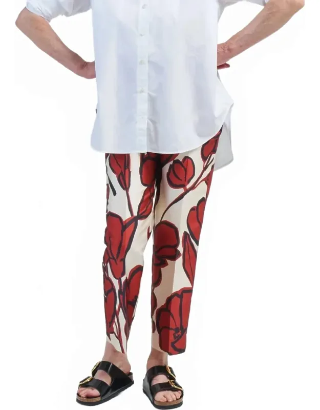 High Rise Printed Pants