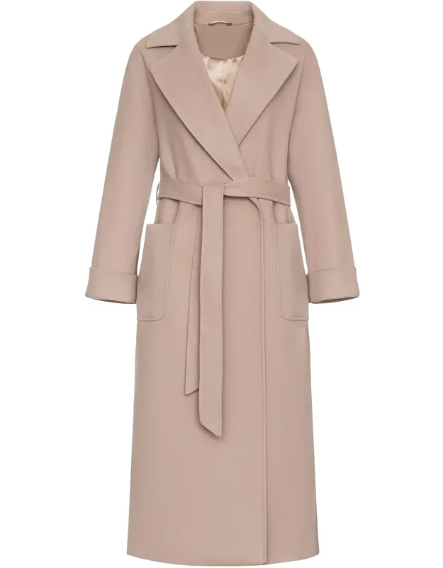 Wraparound Wool Cashmere Coat