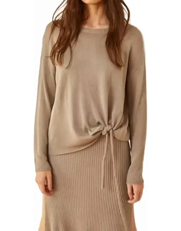 Front Tie Knit Sweater