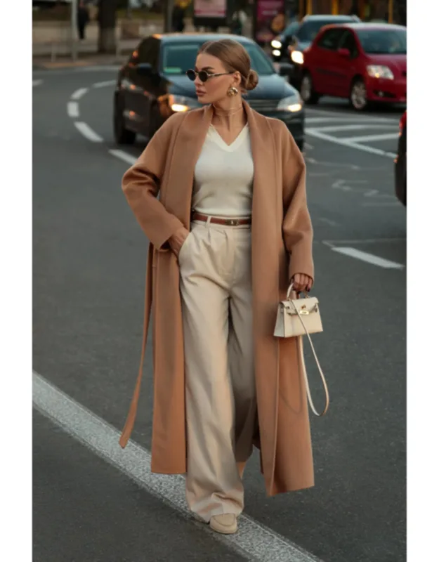 Marley Double Face Cashmere Wool Classic Overcoat