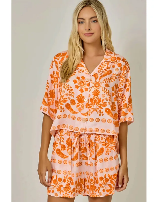 Botanical Tribal Print Shirt