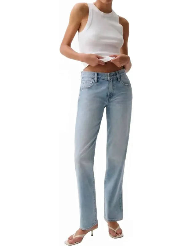 Issa Mid Rise Relaxed Straight Jeans