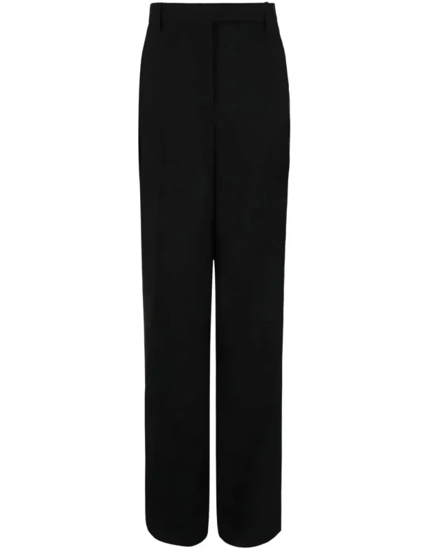 Creased Straight Leg Trousers