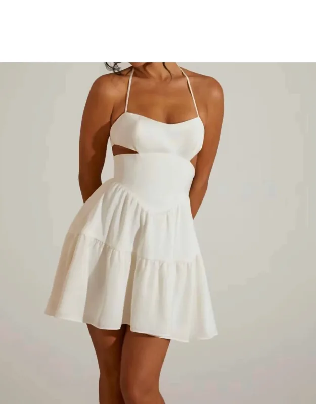 Fleur Halter Neck Cut Out Mini Dress