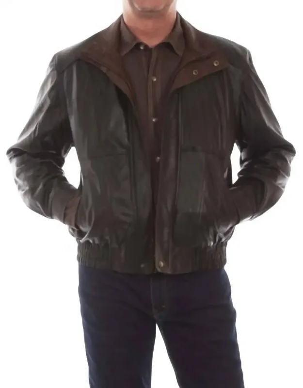 Double Collar Featherlite Leather Jacket