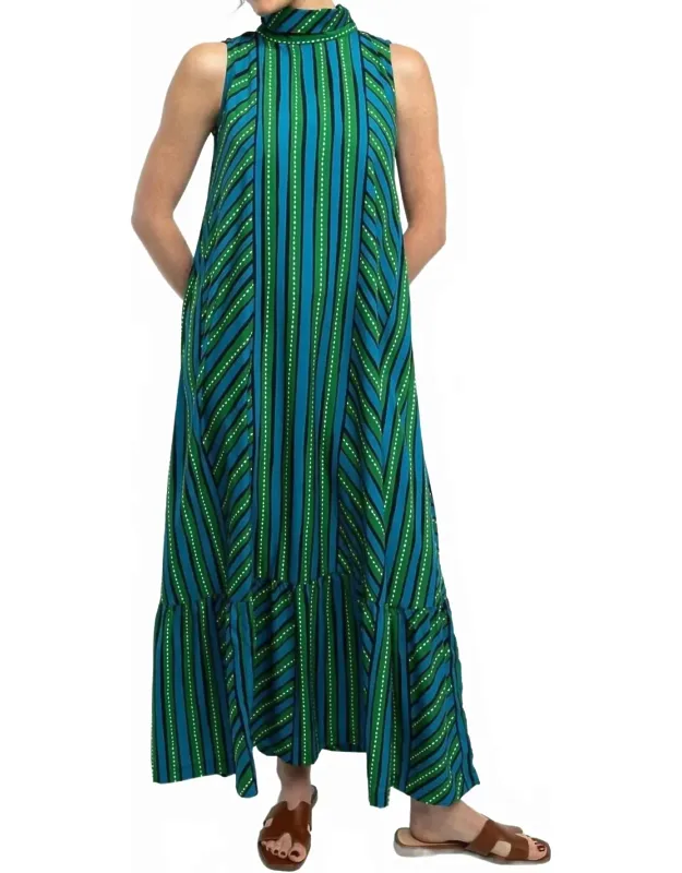Charli Maxi Dress - Sleeveless Mock Neckline
