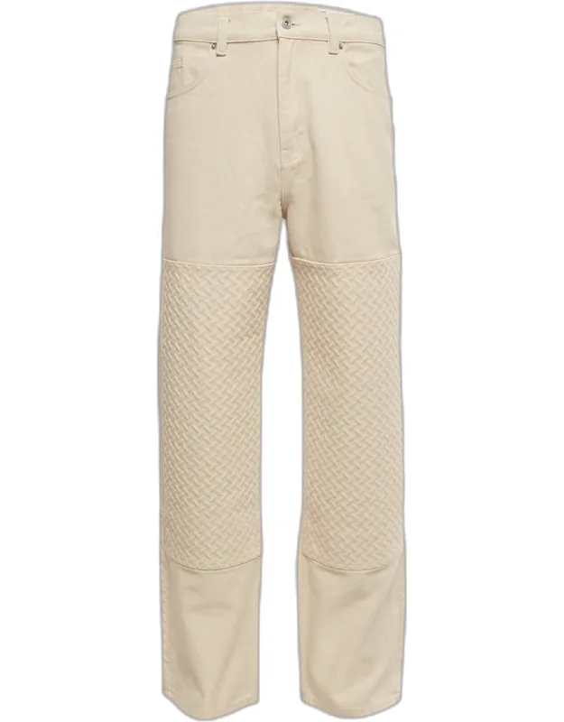 Textured Denim Jeans