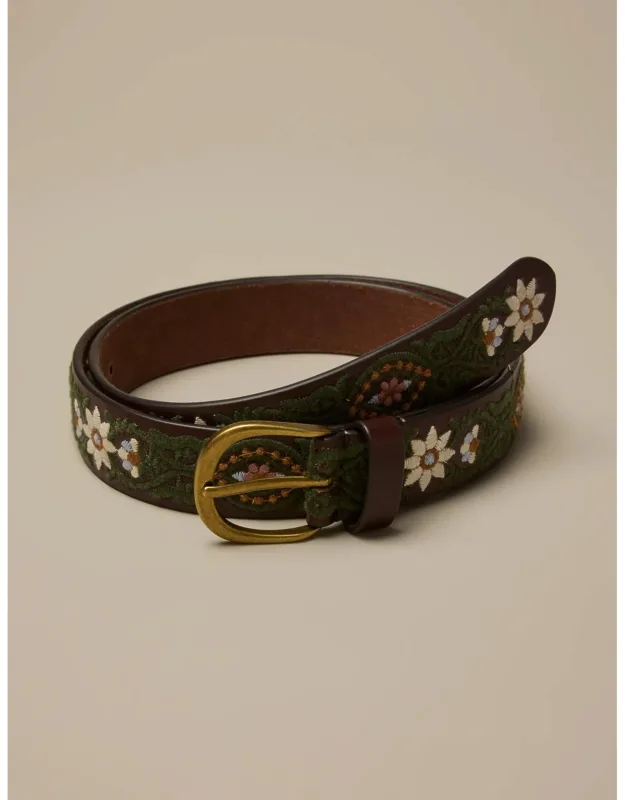 Flower Embroidered Belt