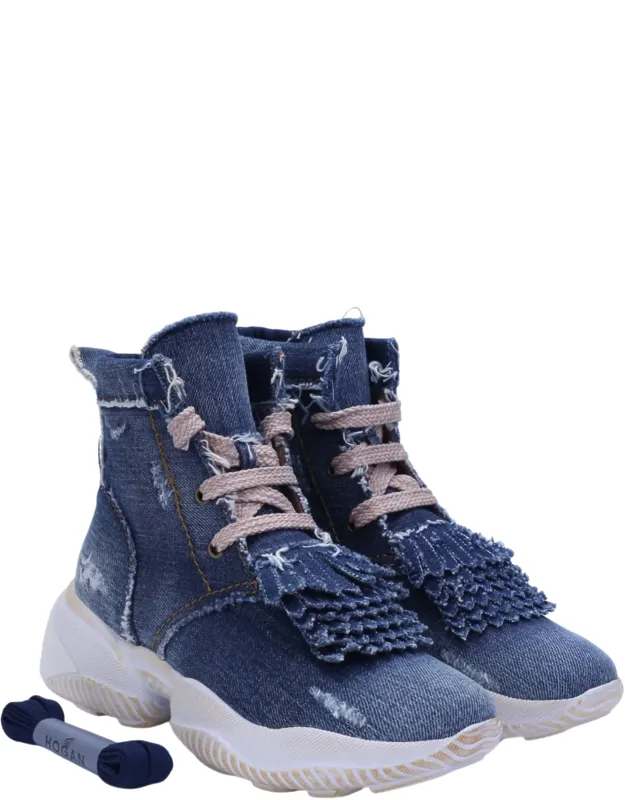 Denim High-top Sneakers