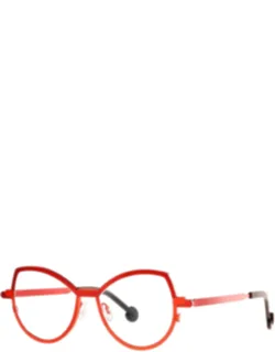 Striped Titanium Cat Eye Sunglasses