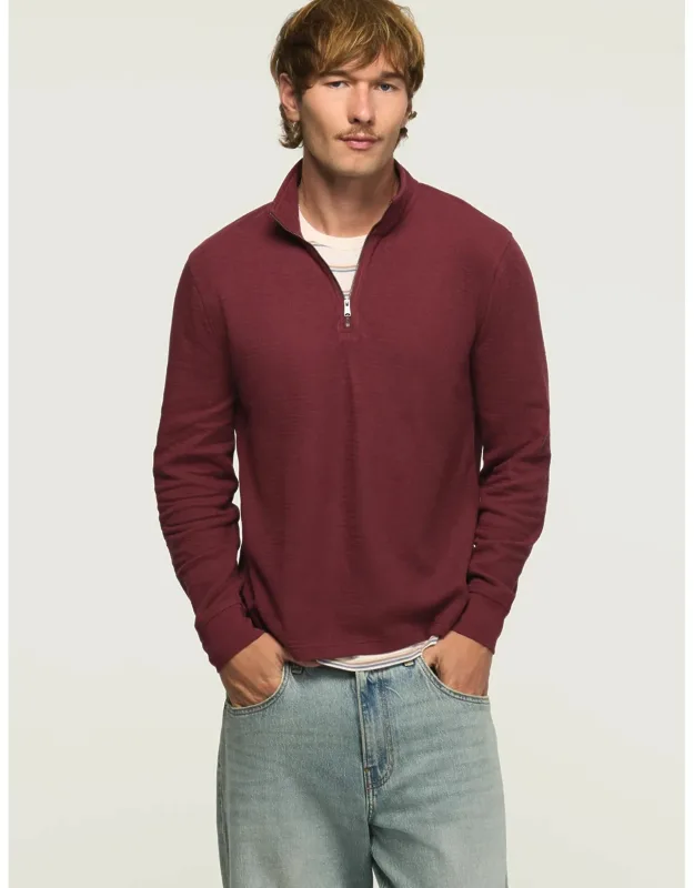 1/4 Zip Textured Pullover
