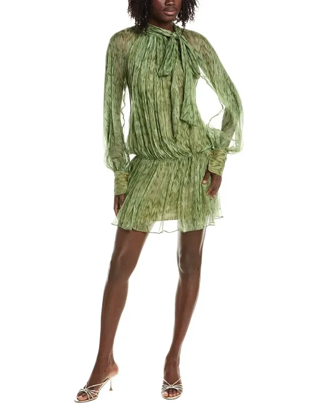 Silk-blend Mini Dress
