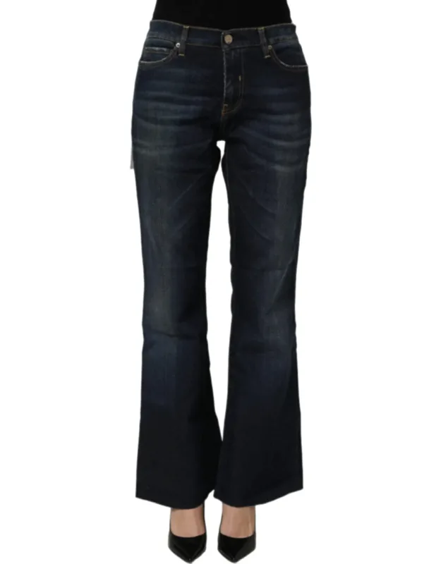 Washed Mid-waisted Casual Jeans (pre-owned)