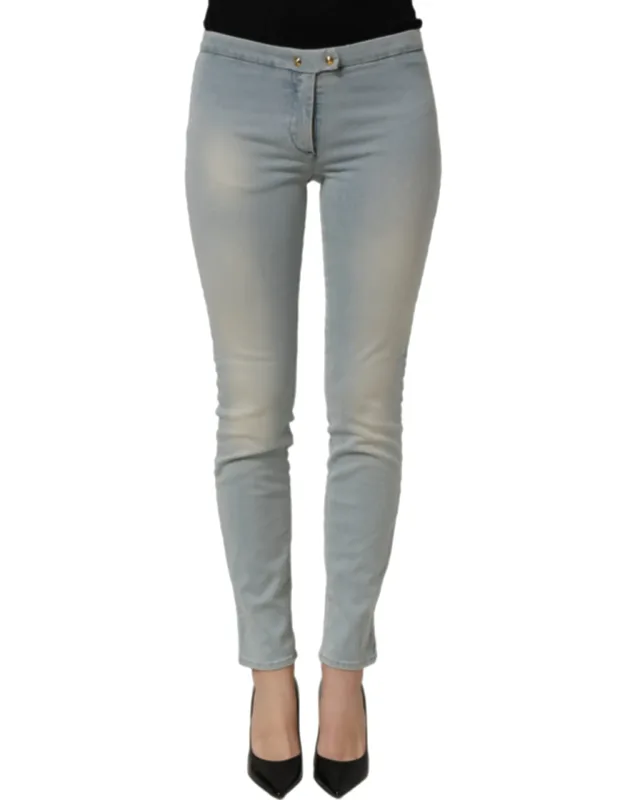 Washed Stretch Skinny Trousers (pre-owned)
