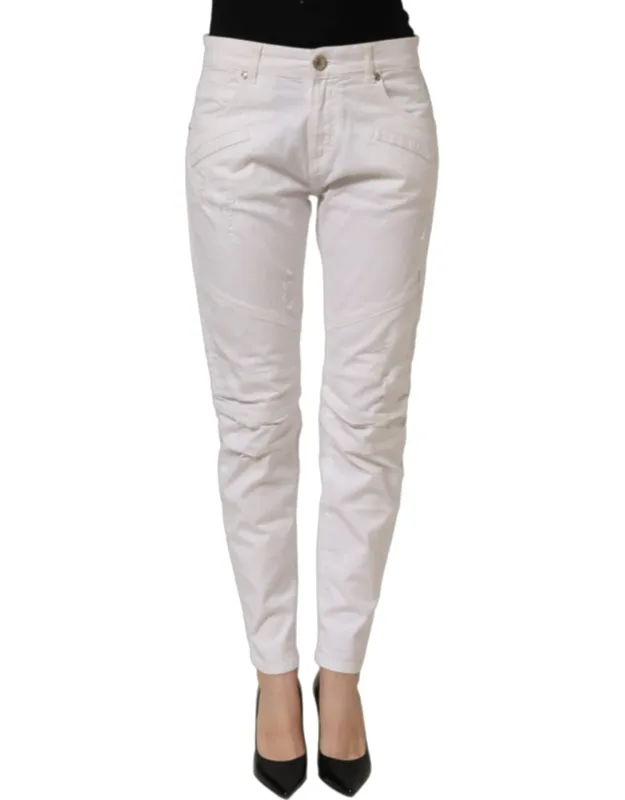 Cotton Stretch Skinny Trousers (pre-owned)