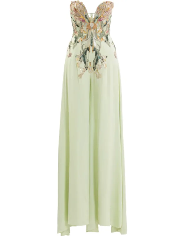 Embroidered Crepe Georgette Jumpsuit