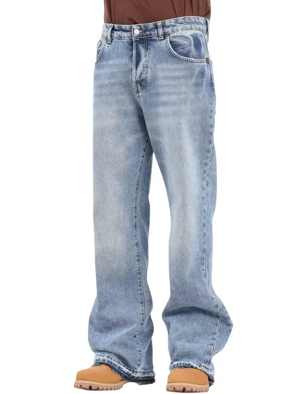 Faded Loose-fit Cotton Jeans