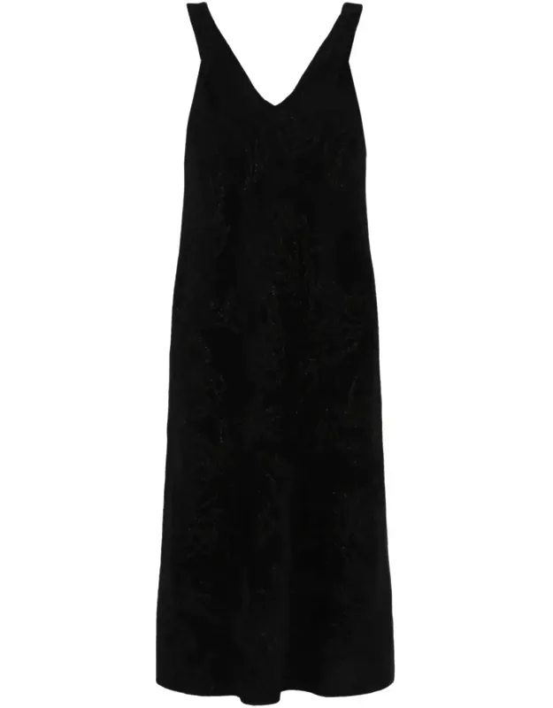Floral Fil Coupé Midi Dress