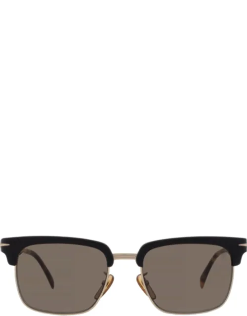 David Beckham Grey Square Sunglasses 55 Mm Lens Width, 100% Uv Protection