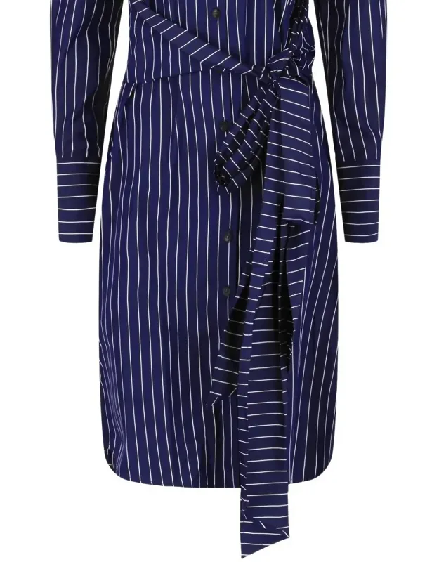 Pinstriped Shirt Dress