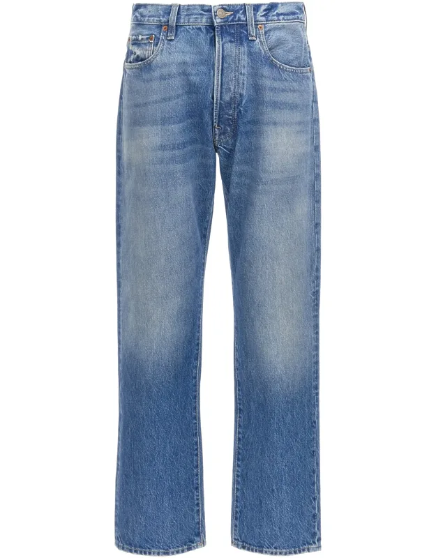 Valentino Garavani Cotton Straight-leg Jeans - High-waist, Premium Fabric
