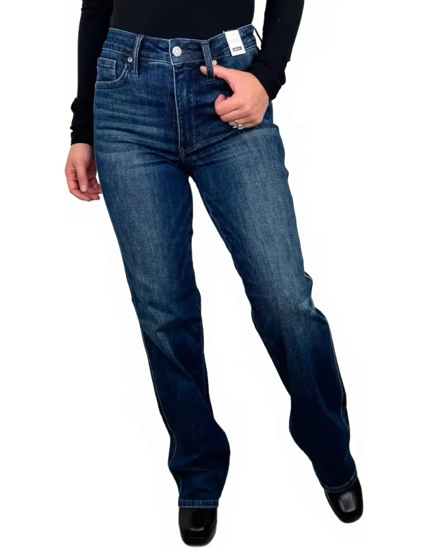 Tummy Control Mid-rise Straight Leg Jeans
