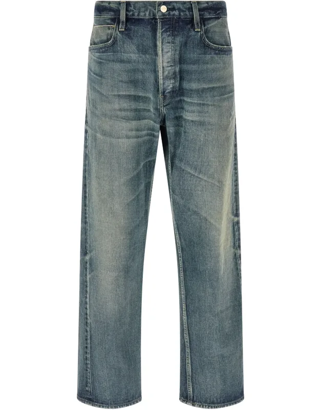 Fear Of God Cotton Straight-leg Jeans With 100% Stone-washed Cotton And Straight-leg Fit