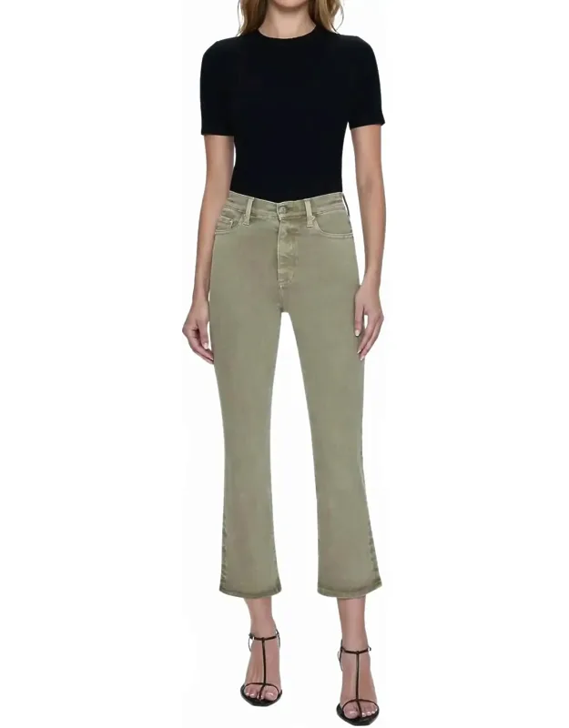 High Rise Crop Bootcut Jeans